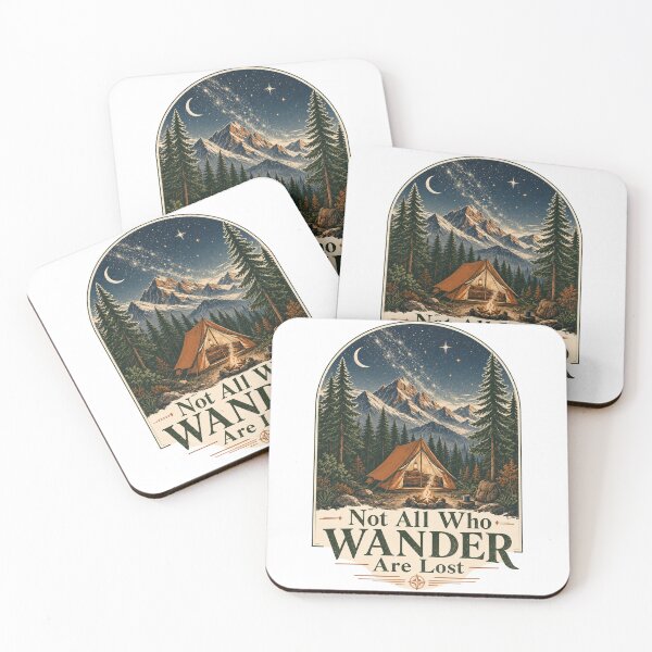 Item preview, Not All Who Wander Are Lost — Camping Adventure T-Shirt designed and sold by WornWildCo.