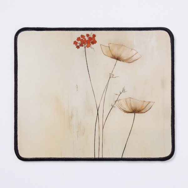 Item preview, Wabi sabi minimalist red flower designed and sold by filigreedigital.