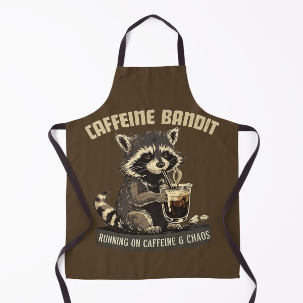 Item preview, Caffeine Bandit Raccoon Coffee Shirt – Running On Caffeine And Chaos Vintage Funny Espresso Animal Tee designed and sold by HOUSE OF TIST.