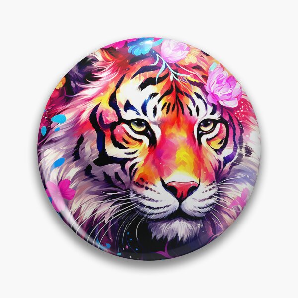 Item preview, Fantasy Tiger Nature-Inspired Colorful Floral Stylized Design  designed and sold by DEC02.