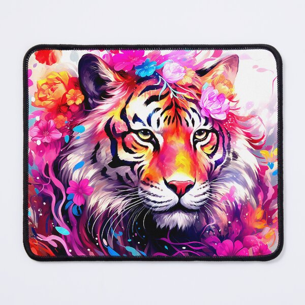 Item preview, Fantasy Tiger Nature-Inspired Colorful Floral Stylized Design  designed and sold by DEC02.