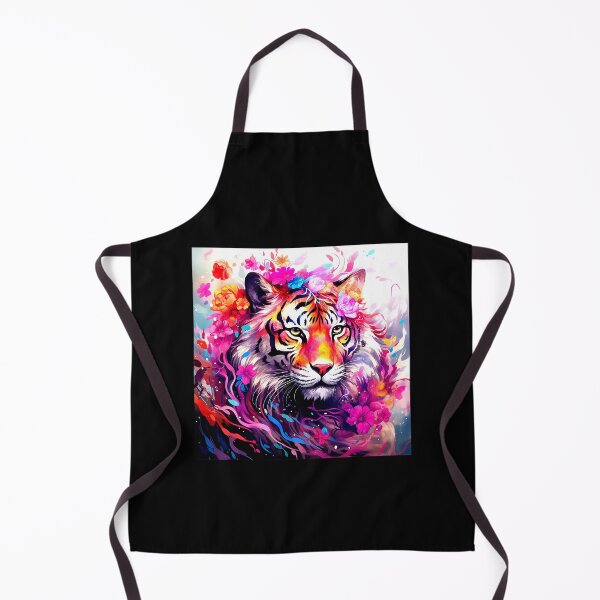 Item preview, Fantasy Tiger Nature-Inspired Colorful Floral Stylized Design designed and sold by DEC02.