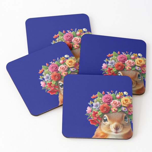 Item preview, Cute Squirrel with Flowers in her hair designed and sold by Squirrel Adventurous.