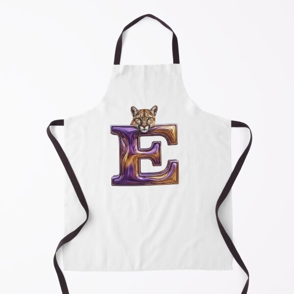Item preview, Letter E Cougar Purple & Gold Swirl designed and sold by Rosy Images California.