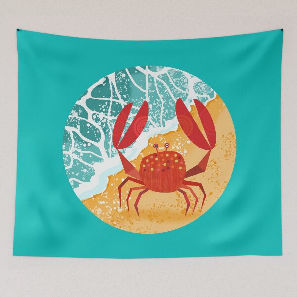 Item preview, Red Crab on Beach designed and sold by Andrew  Hitchen.