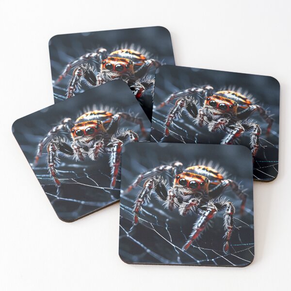 Item preview, Jumping spider on a spider web designed and sold by NF Designs Studio DTF.