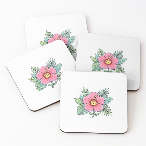 Item preview, Kawaii Hibiscus Flower Sticker designed and sold by MyshopnameSell.