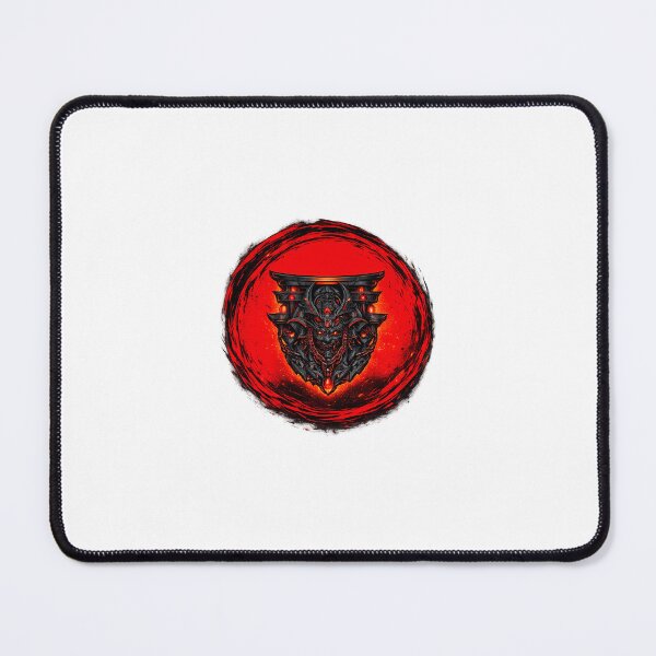 Item preview, Cyber Oni Red Circle Sticker designed and sold by SynthSamurai.