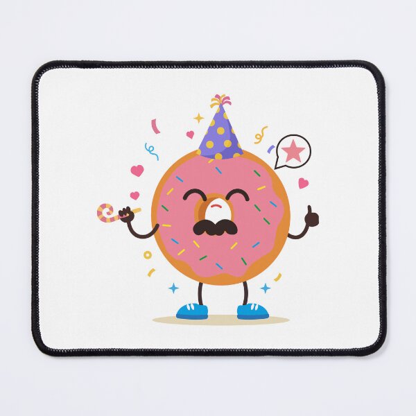 Item preview, Party Donut Mascot Celebration Character designed and sold by BetweenForms.