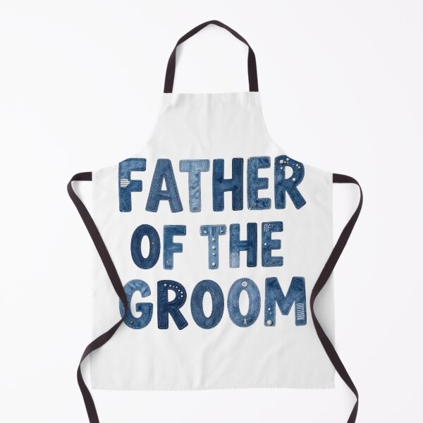Item preview, FATHER OF THE GROOM - IN DENIM FAUX LETTERING designed and sold by AlexOBrienArt.