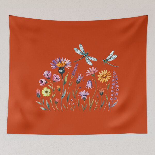 Item preview, Watercolor Wildflowers Dragonfly designed and sold by MacosLucia.