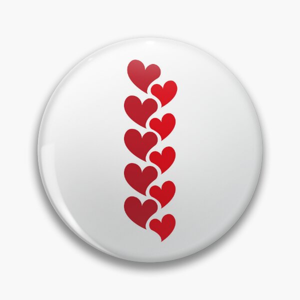 Item preview, Vertical row of red hearts designed and sold by Kreativa1.