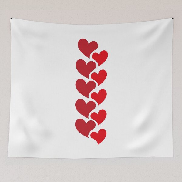 Item preview, Vertical row of red hearts designed and sold by Kreativa1.