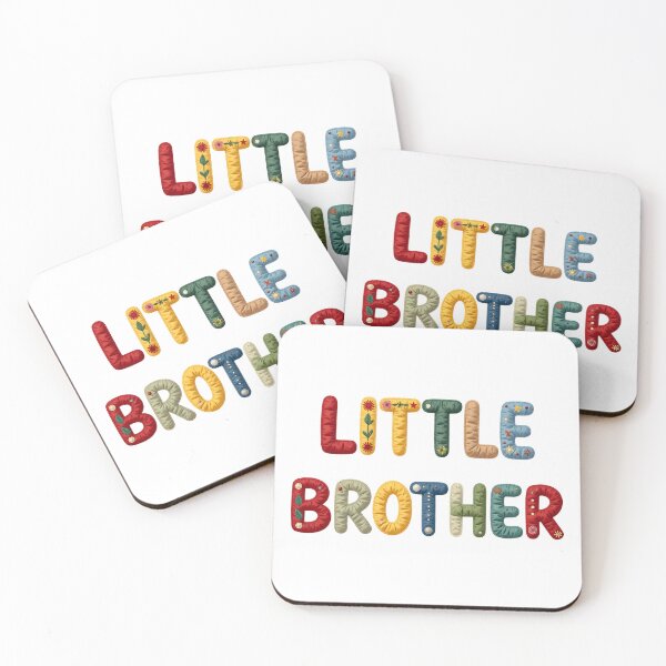 Item preview, LITTLE BROTHER - IN COLORFUL FAUX LETTERING designed and sold by AlexOBrienArt.