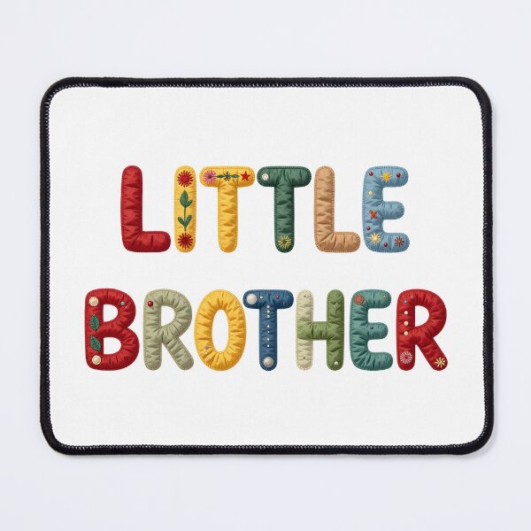 Item preview, LITTLE BROTHER - IN COLORFUL FAUX LETTERING designed and sold by AlexOBrienArt.