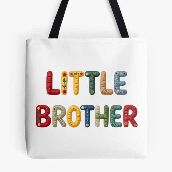 Item preview, LITTLE BROTHER - IN COLORFUL FAUX LETTERING designed and sold by AlexOBrienArt.