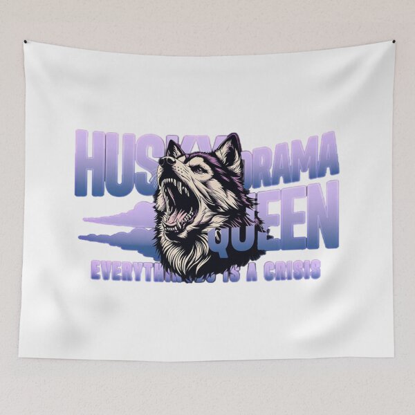 Item preview, Dramatic Husky Dog Mom Faded Pastel Streetwear Tee designed and sold by mo-carnival.