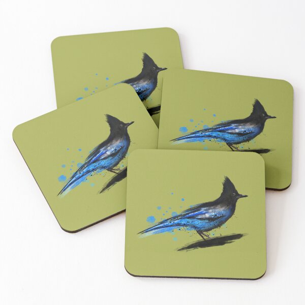 Item preview, Watercolor Blue Stellar Jay Bird Artistic Animal Watercolour  designed and sold by melodycook.