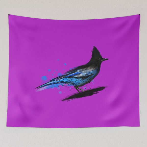 Item preview, Watercolor Blue Stellar Jay Bird Artistic Animal Watercolour  designed and sold by melodycook.