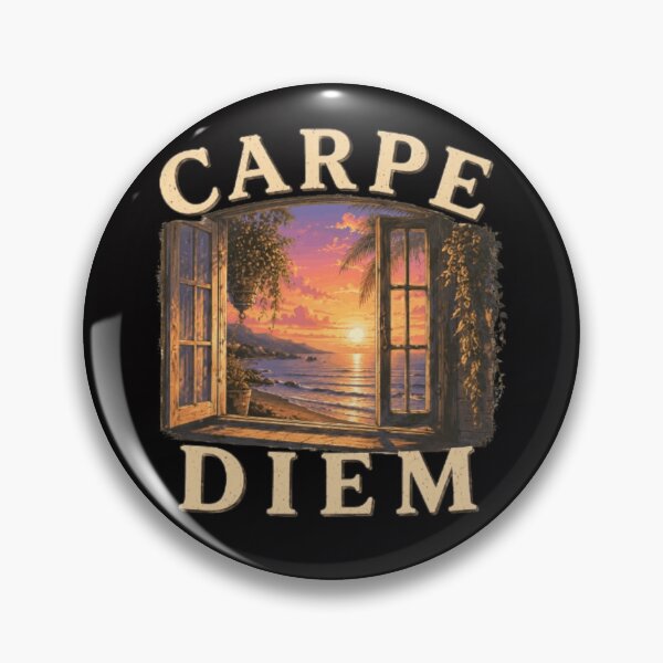 Item preview, Carpe Diem Coastal Sunset Window Design designed and sold by MS-DesignArt.