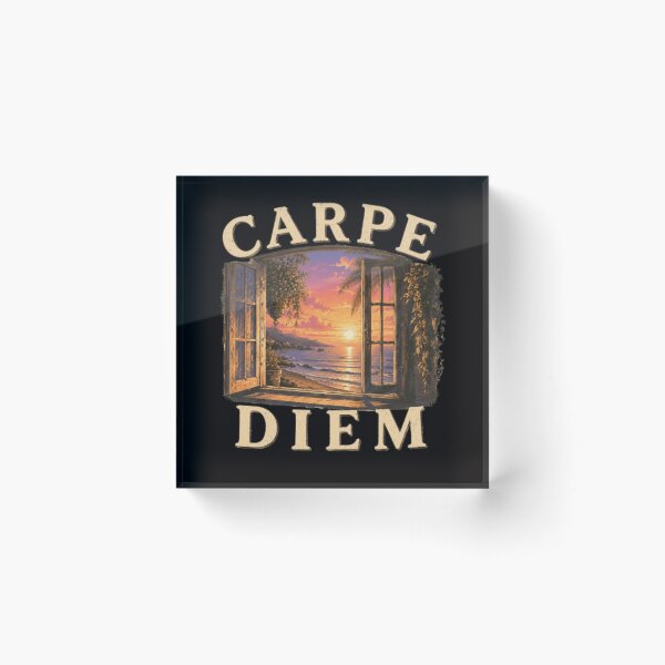 Item preview, Carpe Diem Coastal Sunset Window Design designed and sold by MS-DesignArt.