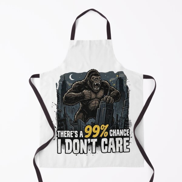 Item preview, King Kong 99% Chance I Don't Care Funny Gorilla T-Shirt designed and sold by MerchlyMike.
