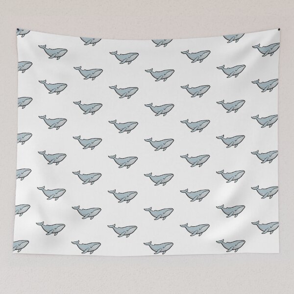 Item preview, Majestic Blue Whale Minimal Ocean Animal Illustration designed and sold by Osmose-Studio.