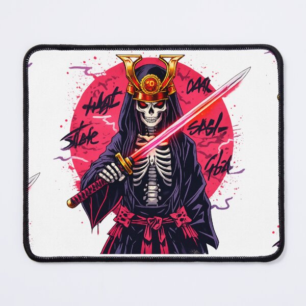 Item preview, Skull Samurai Neon Katana Warrior Sticker | Gothic Skeleton Ronin Anime Art designed and sold by Ecocrushstudio.