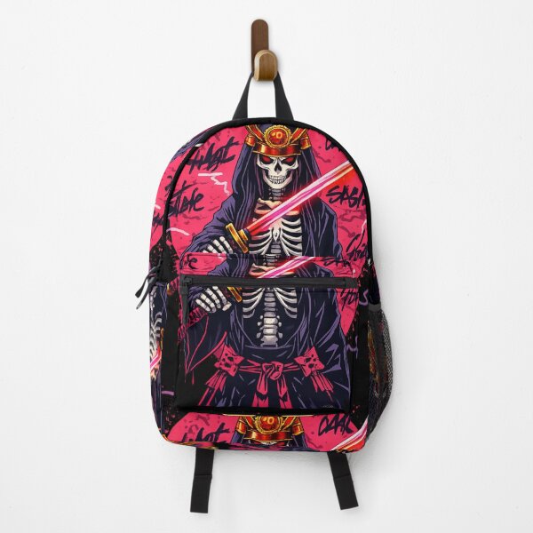 Item preview, Skull Samurai Neon Katana Warrior Sticker | Gothic Skeleton Ronin Anime Art designed and sold by Ecocrushstudio.