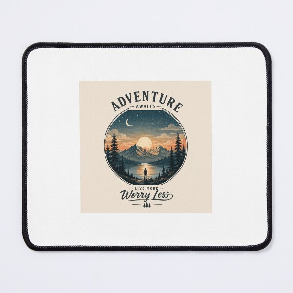 Item preview, Adventure Awaits Vintage Mountain Badge designed and sold by GUINewAlex.