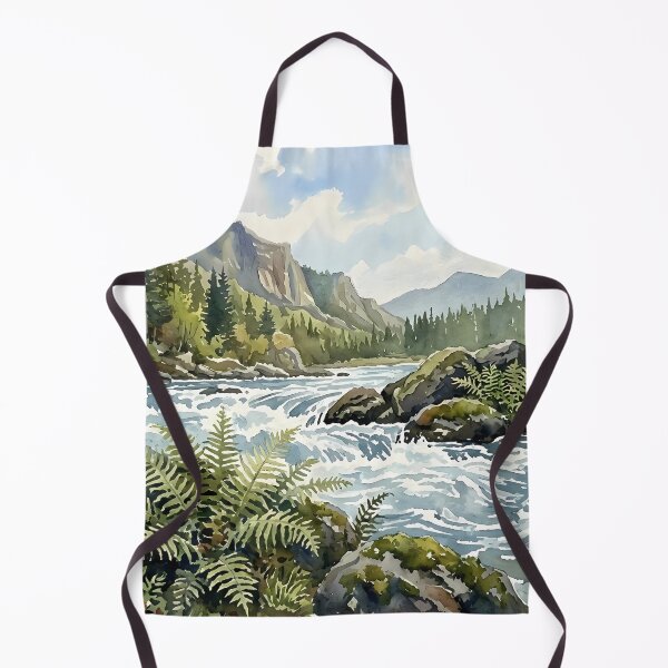 Item preview, River in a forest watercolor designed and sold by Mia's Menagerie.