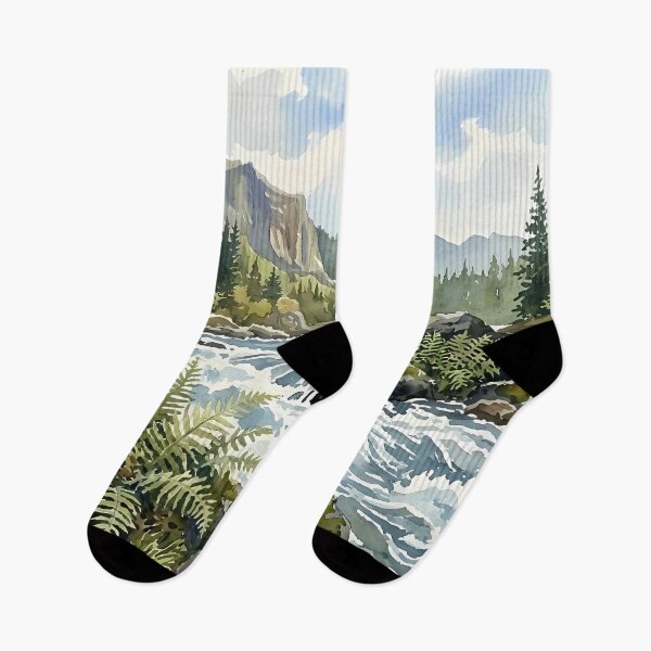 Item preview, River in a forest watercolor designed and sold by Mia's Menagerie.