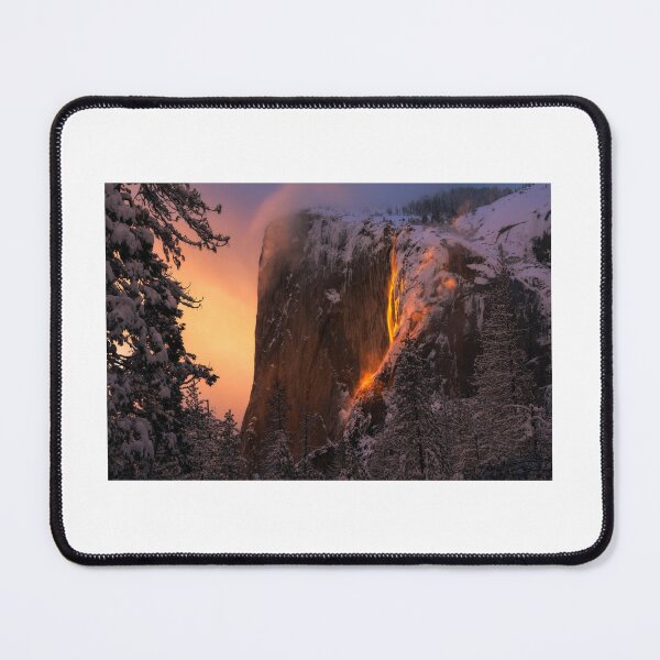 Item preview, Yosemite Firefall Sunset Glow – Winter Horsetail Fall El Capitan Photography designed and sold by JohnManuelPhoto.