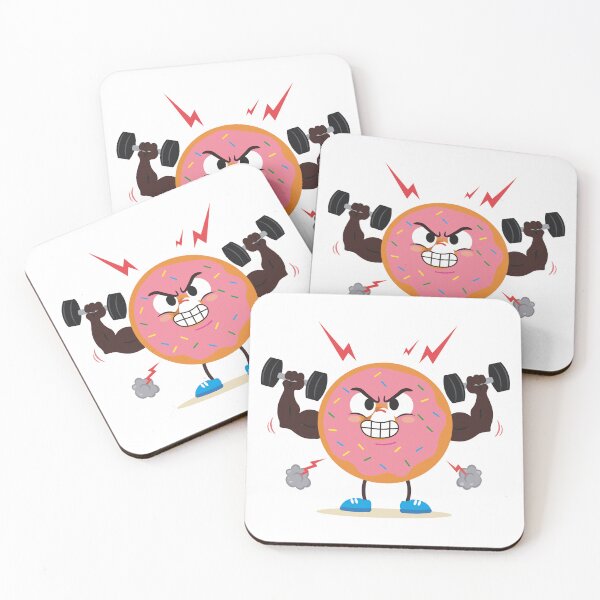 Item preview, Angry Gym Donut Character designed and sold by BetweenForms.