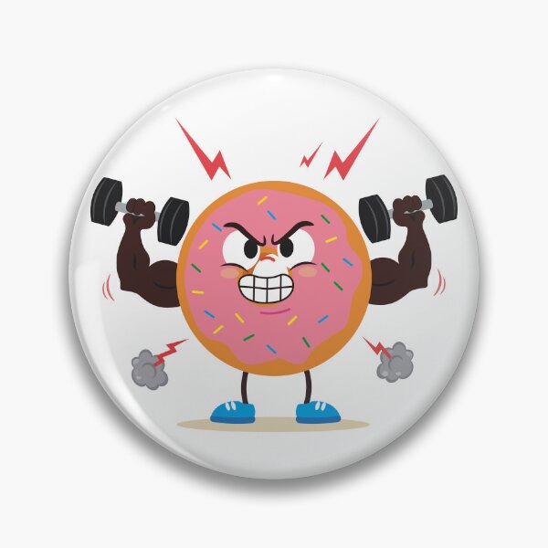 Item preview, Angry Gym Donut Character designed and sold by BetweenForms.
