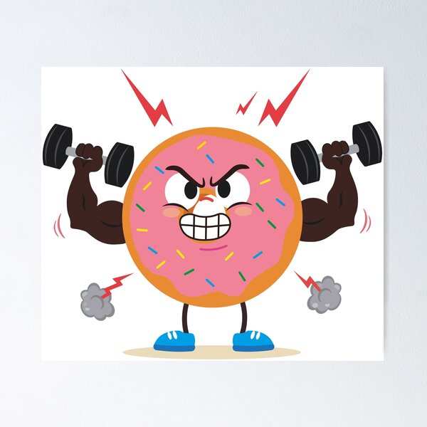 Item preview, Angry Gym Donut Character designed and sold by BetweenForms.