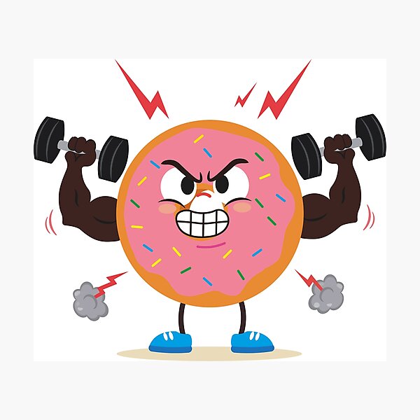 Item preview, Angry Gym Donut Character designed and sold by BetweenForms.