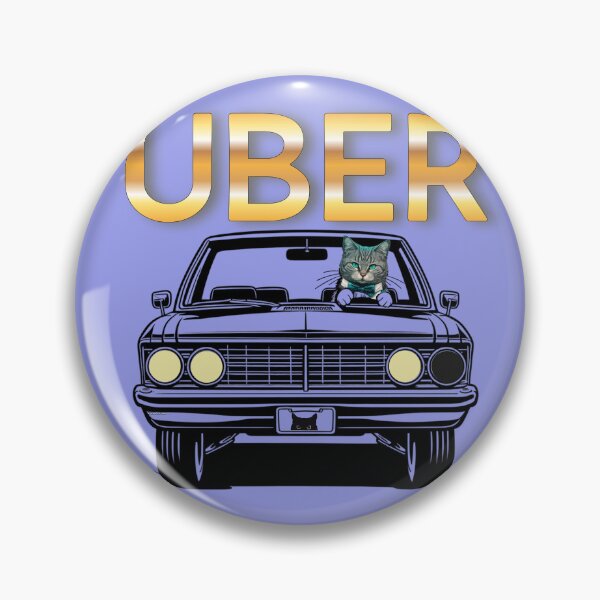 Item preview, Funny UBER Cat Driver designed and sold by Squirrel Adventurous.