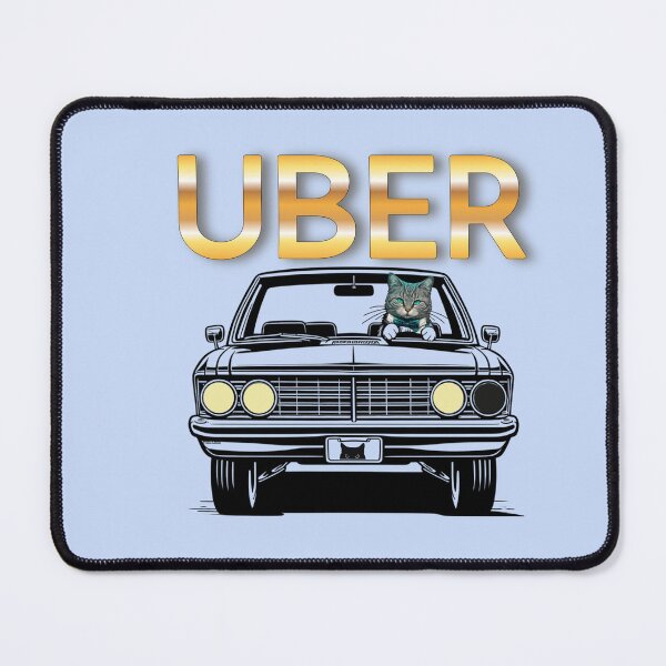 Item preview, Funny UBER Cat Driver designed and sold by Squirrel Adventurous.