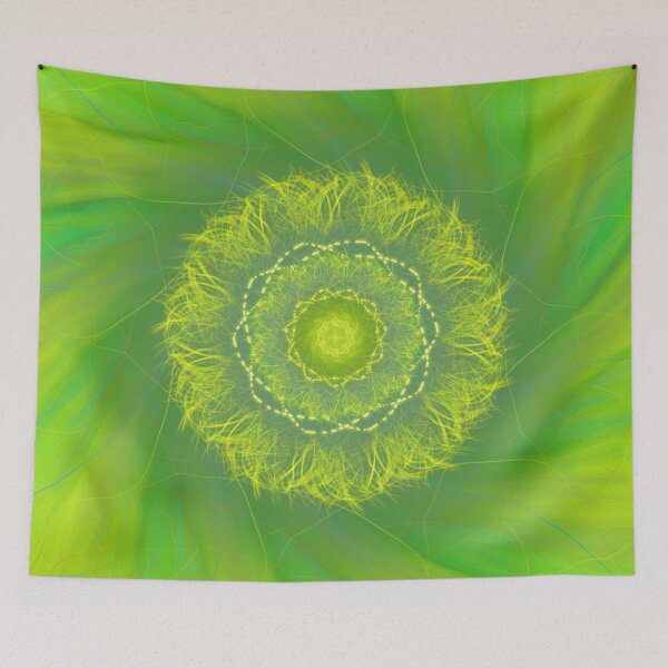 Item preview, Neon Fractal Bloom - Luminous Green Abstract designed and sold by EsmArtUniverse.