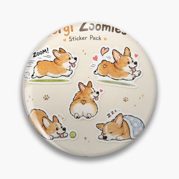 Item preview, Corgi Zoomies Sticker Pack - Funny Running & Sleeping Corgi Set, Dog Lover Gift, Cute Pet Art, Wave Time Collection designed and sold by Wave time.