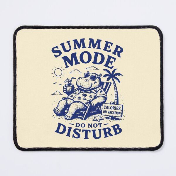 Item preview, Summer Mode Do Not Disturb Funny Hippo designed and sold by 89shirts.