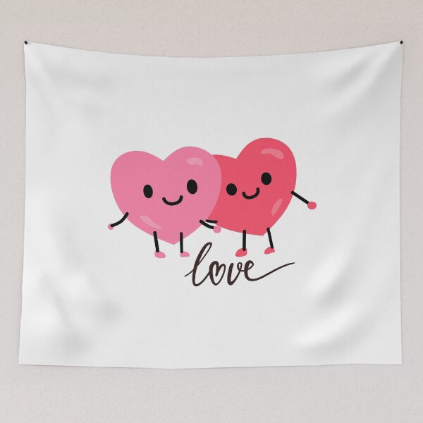 Item preview, Two hearts in love with the word "Love" written on them designed and sold by Kreativa1.