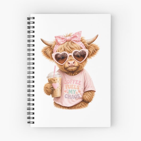 Item preview, Coffee Fuels My Chaos - Funny Highland Cow Iced Coffee designed and sold by anamul43.