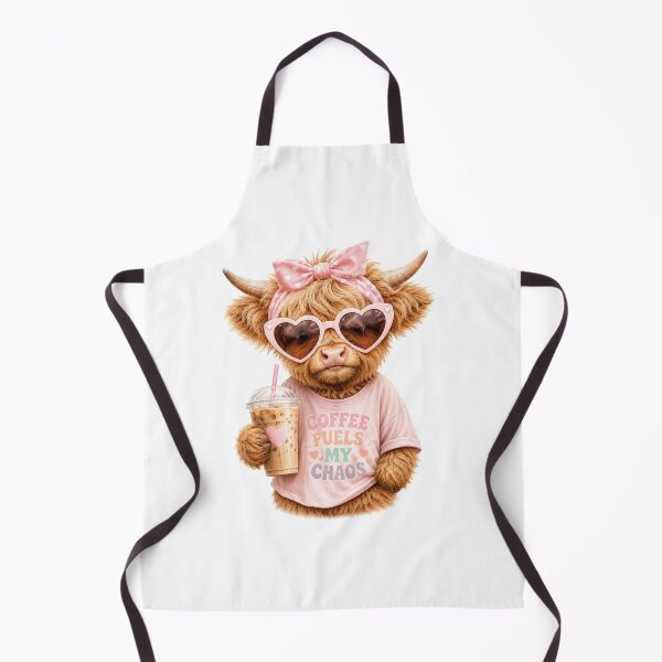 Item preview, Coffee Fuels My Chaos - Funny Highland Cow Iced Coffee designed and sold by anamul43.