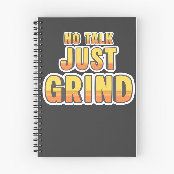 Item preview, NO TALK JUST GRIND Vintage Construction Typography Design designed and sold by Operator Style Wear.
