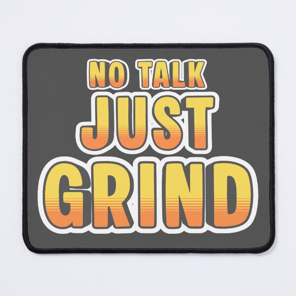 Item preview, NO TALK JUST GRIND Vintage Construction Typography Design designed and sold by Operator Style Wear.