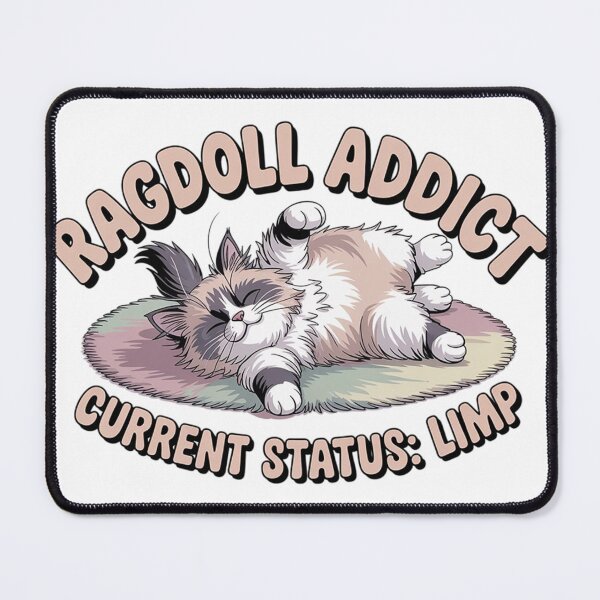 Item preview, Lazy Ragdoll Cat Mom Aesthetic Puffy Font Shirt designed and sold by mo-carnival.