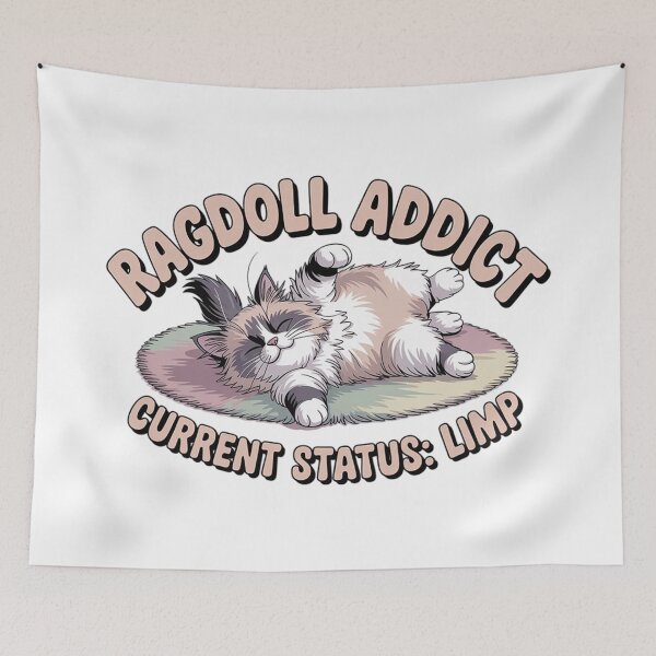 Item preview, Lazy Ragdoll Cat Mom Aesthetic Puffy Font Shirt designed and sold by mo-carnival.