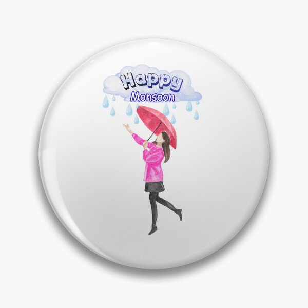 Item preview, Happy Monsoon Watercolor Rain Girl designed and sold by Prajverse19.